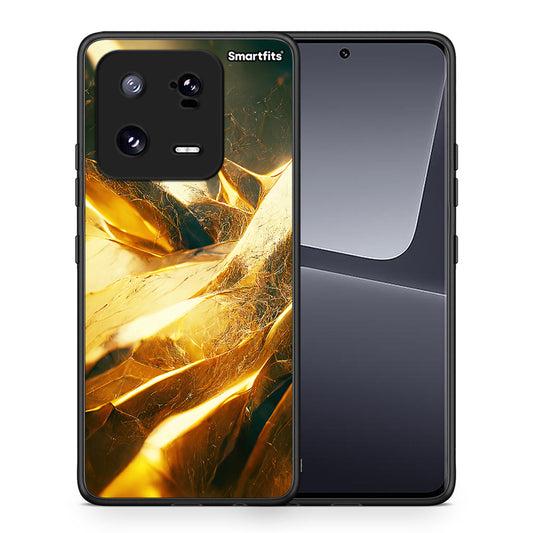 Θήκη Xiaomi 13 Real Gold από τη Smartfits με σχέδιο στο πίσω μέρος και μαύρο περίβλημα | Xiaomi 13 Real Gold Case with Colorful Back and Black Bezels