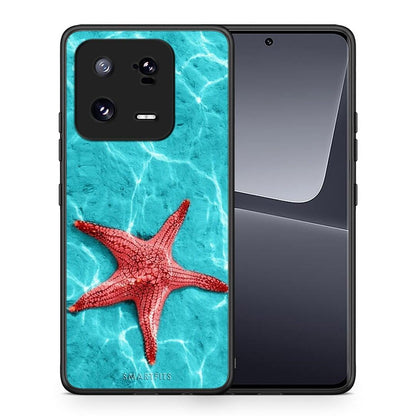 Θήκη Xiaomi 13 Pro Red Starfish από τη Smartfits με σχέδιο στο πίσω μέρος και μαύρο περίβλημα | Xiaomi 13 Pro Red Starfish Case with Colorful Back and Black Bezels