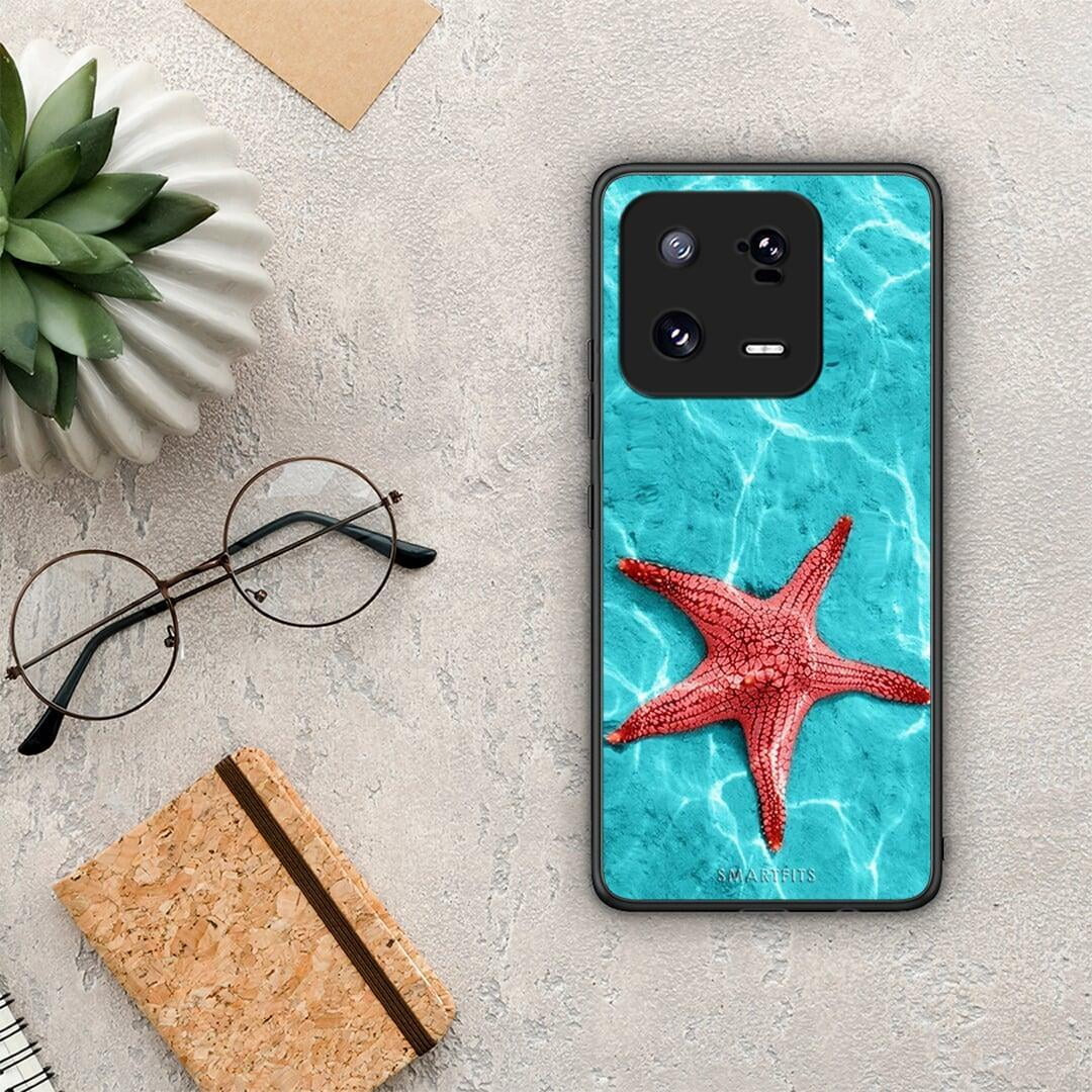 Θήκη Xiaomi 13 Red Starfish από τη Smartfits με σχέδιο στο πίσω μέρος και μαύρο περίβλημα | Xiaomi 13 Red Starfish Case with Colorful Back and Black Bezels