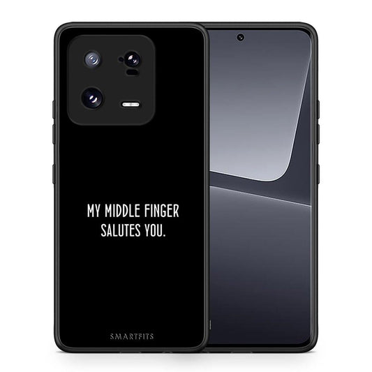 Θήκη Xiaomi 13 Pro Salute από τη Smartfits με σχέδιο στο πίσω μέρος και μαύρο περίβλημα | Xiaomi 13 Pro Salute Case with Colorful Back and Black Bezels