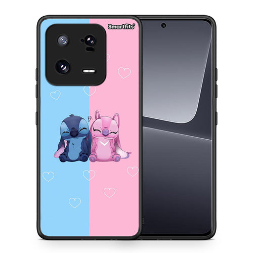 Θήκη Xiaomi 13 Stitch And Angel από τη Smartfits με σχέδιο στο πίσω μέρος και μαύρο περίβλημα | Xiaomi 13 Stitch And Angel Case with Colorful Back and Black Bezels