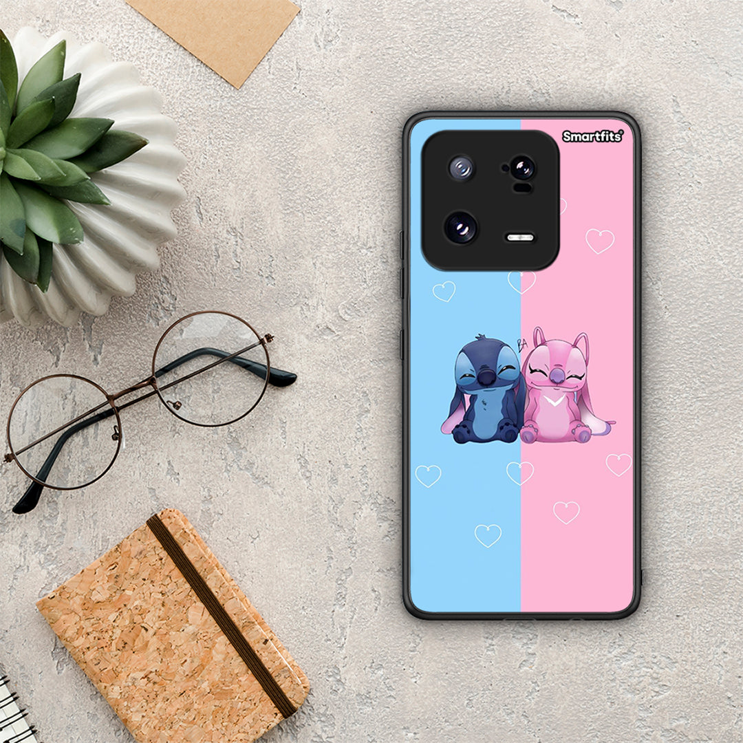 Θήκη Xiaomi 13 Stitch And Angel από τη Smartfits με σχέδιο στο πίσω μέρος και μαύρο περίβλημα | Xiaomi 13 Stitch And Angel Case with Colorful Back and Black Bezels
