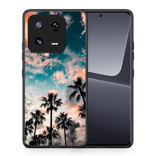 Θήκη Xiaomi 13 Summer Sky από τη Smartfits με σχέδιο στο πίσω μέρος και μαύρο περίβλημα | Xiaomi 13 Summer Sky Case with Colorful Back and Black Bezels