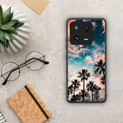 Θήκη Xiaomi 13 Summer Sky από τη Smartfits με σχέδιο στο πίσω μέρος και μαύρο περίβλημα | Xiaomi 13 Summer Sky Case with Colorful Back and Black Bezels