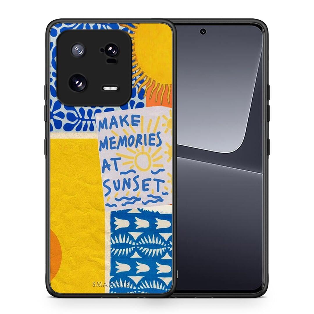 Θήκη Xiaomi 13 Sunset Memories από τη Smartfits με σχέδιο στο πίσω μέρος και μαύρο περίβλημα | Xiaomi 13 Sunset Memories Case with Colorful Back and Black Bezels