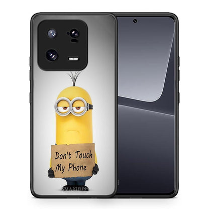 Θήκη Xiaomi 13 Text Minion από τη Smartfits με σχέδιο στο πίσω μέρος και μαύρο περίβλημα | Xiaomi 13 Text Minion Case with Colorful Back and Black Bezels
