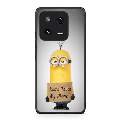 Θήκη Xiaomi 13 Text Minion από τη Smartfits με σχέδιο στο πίσω μέρος και μαύρο περίβλημα | Xiaomi 13 Text Minion Case with Colorful Back and Black Bezels