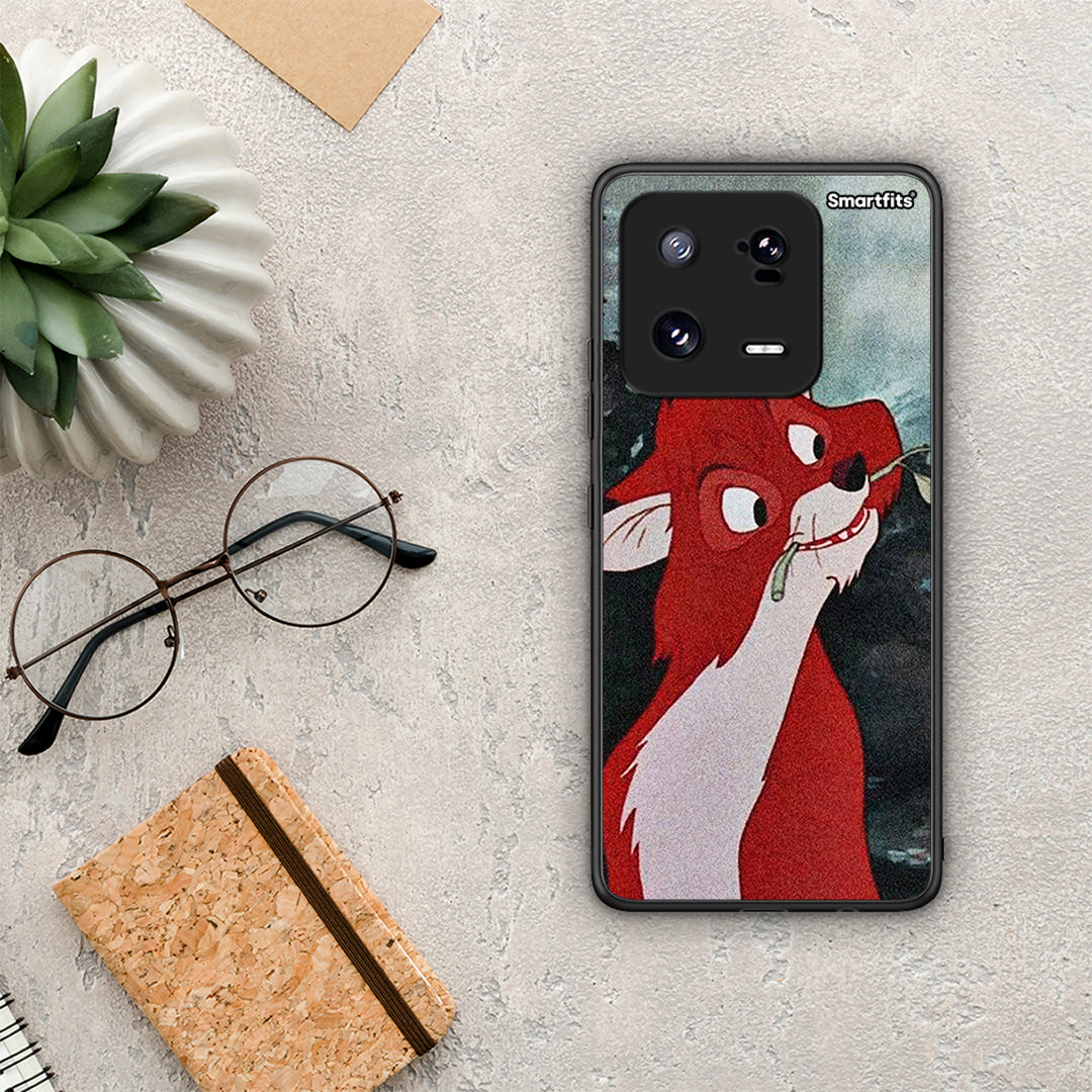 Θήκη Xiaomi 13 Tod And Vixey Love 1 από τη Smartfits με σχέδιο στο πίσω μέρος και μαύρο περίβλημα | Xiaomi 13 Tod And Vixey Love 1 Case with Colorful Back and Black Bezels