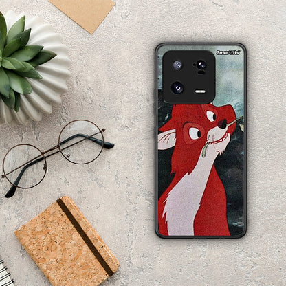 Θήκη Xiaomi 13 Tod And Vixey Love 1 από τη Smartfits με σχέδιο στο πίσω μέρος και μαύρο περίβλημα | Xiaomi 13 Tod And Vixey Love 1 Case with Colorful Back and Black Bezels