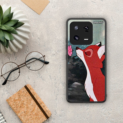 Θήκη Xiaomi 13 Tod And Vixey Love 2 από τη Smartfits με σχέδιο στο πίσω μέρος και μαύρο περίβλημα | Xiaomi 13 Tod And Vixey Love 2 Case with Colorful Back and Black Bezels