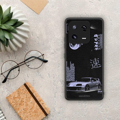 Θήκη Xiaomi 13 Tokyo Drift από τη Smartfits με σχέδιο στο πίσω μέρος και μαύρο περίβλημα | Xiaomi 13 Tokyo Drift Case with Colorful Back and Black Bezels