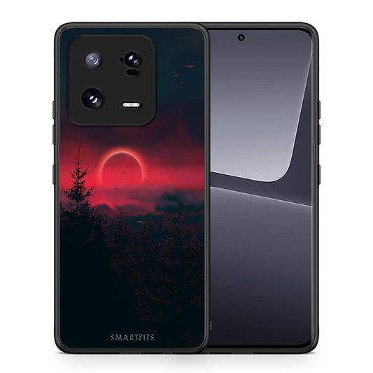 Θήκη Xiaomi 13 Pro Tropic Sunset από τη Smartfits με σχέδιο στο πίσω μέρος και μαύρο περίβλημα | Xiaomi 13 Pro Tropic Sunset Case with Colorful Back and Black Bezels