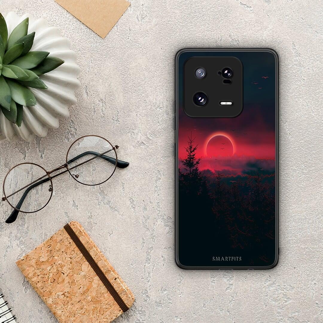 Θήκη Xiaomi 13 Pro Tropic Sunset από τη Smartfits με σχέδιο στο πίσω μέρος και μαύρο περίβλημα | Xiaomi 13 Pro Tropic Sunset Case with Colorful Back and Black Bezels
