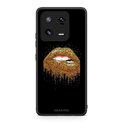 Θήκη Xiaomi 13 Pro Valentine Golden από τη Smartfits με σχέδιο στο πίσω μέρος και μαύρο περίβλημα | Xiaomi 13 Pro Valentine Golden Case with Colorful Back and Black Bezels