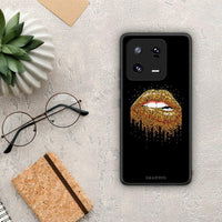 Thumbnail for Θήκη Xiaomi 13 Pro Valentine Golden από τη Smartfits με σχέδιο στο πίσω μέρος και μαύρο περίβλημα | Xiaomi 13 Pro Valentine Golden Case with Colorful Back and Black Bezels