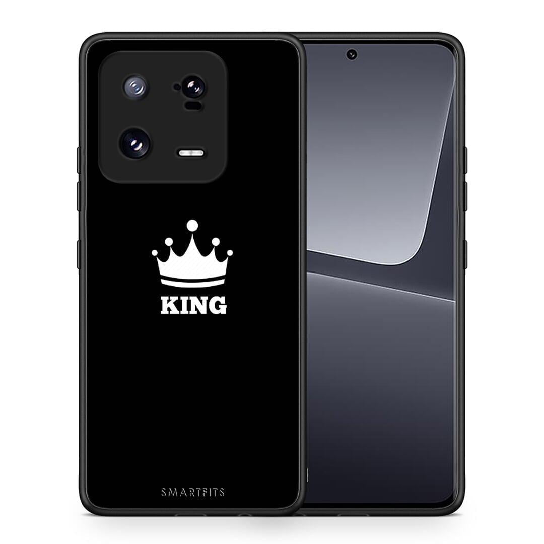 Θήκη Xiaomi 13 Pro Valentine King από τη Smartfits με σχέδιο στο πίσω μέρος και μαύρο περίβλημα | Xiaomi 13 Pro Valentine King Case with Colorful Back and Black Bezels