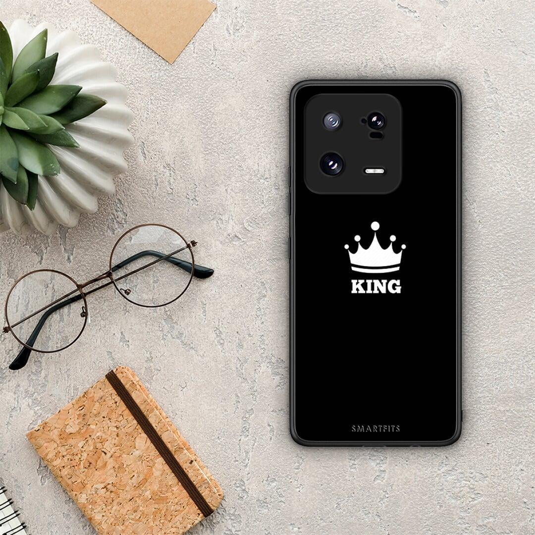 Θήκη Xiaomi 13 Valentine King από τη Smartfits με σχέδιο στο πίσω μέρος και μαύρο περίβλημα | Xiaomi 13 Valentine King Case with Colorful Back and Black Bezels