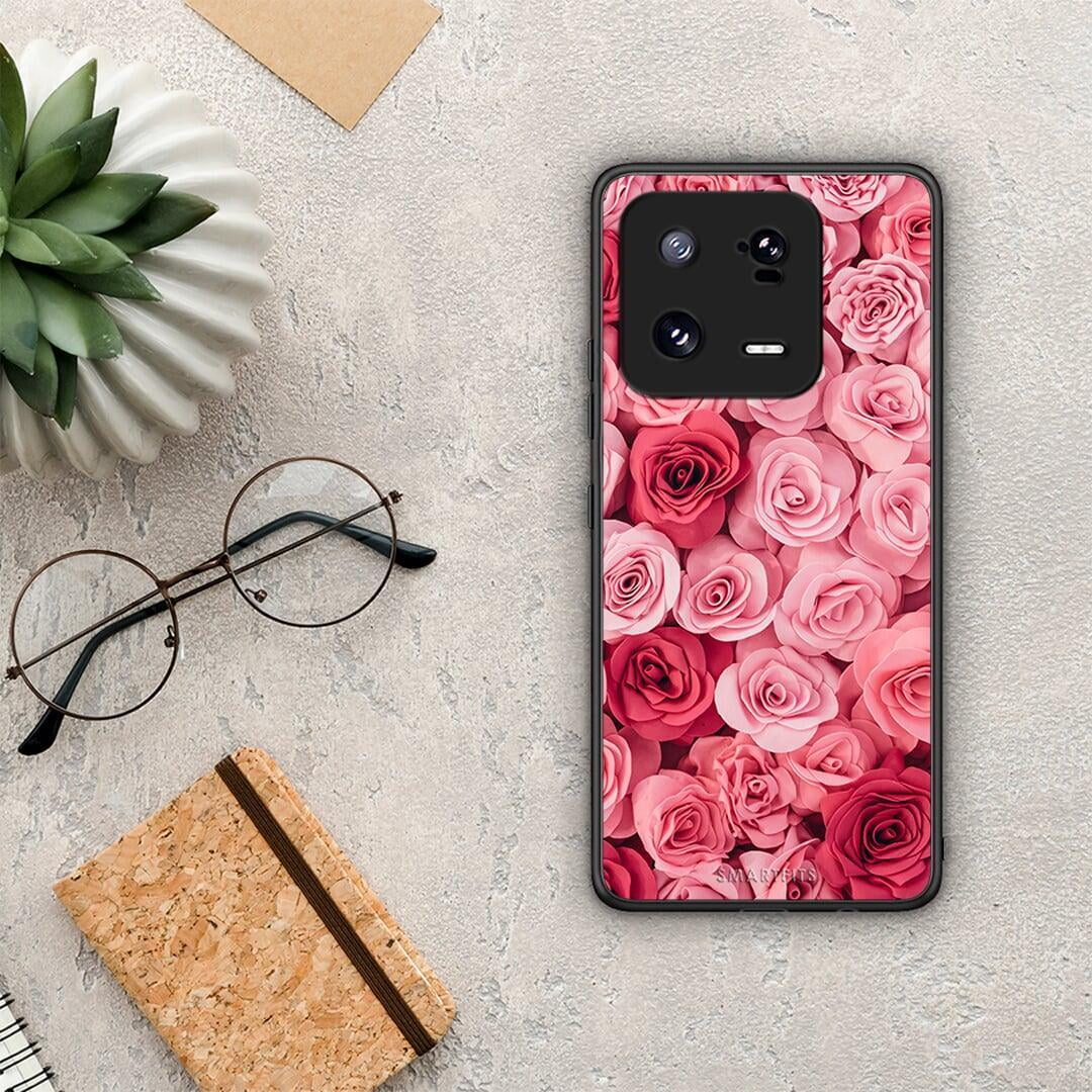 Θήκη Xiaomi 13 Valentine RoseGarden από τη Smartfits με σχέδιο στο πίσω μέρος και μαύρο περίβλημα | Xiaomi 13 Valentine RoseGarden Case with Colorful Back and Black Bezels