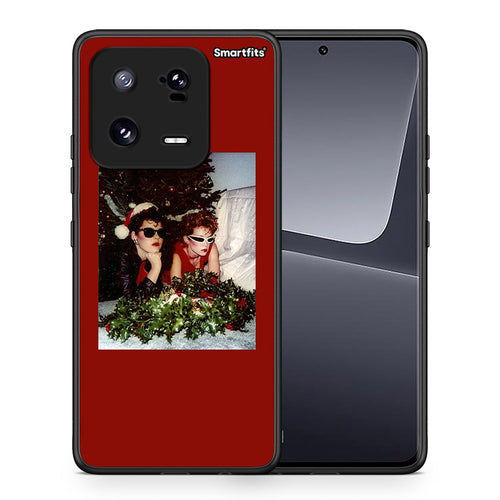 Θήκη Xiaomi 13 Waiting For Xmas από τη Smartfits με σχέδιο στο πίσω μέρος και μαύρο περίβλημα | Xiaomi 13 Waiting For Xmas Case with Colorful Back and Black Bezels