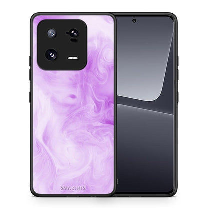 Θήκη Xiaomi 13 Watercolor Lavender από τη Smartfits με σχέδιο στο πίσω μέρος και μαύρο περίβλημα | Xiaomi 13 Watercolor Lavender Case with Colorful Back and Black Bezels