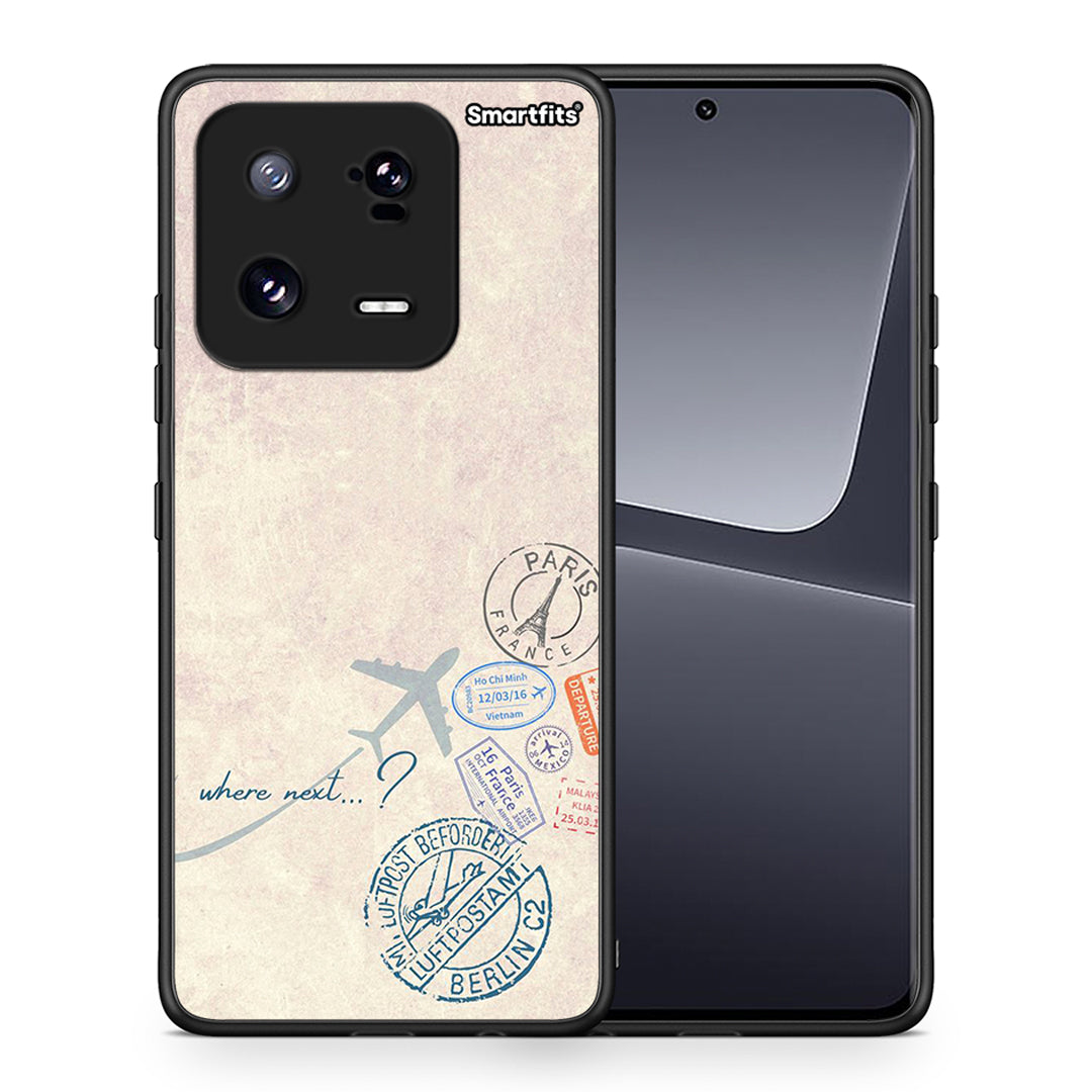 Θήκη Xiaomi 13 Pro Where Next από τη Smartfits με σχέδιο στο πίσω μέρος και μαύρο περίβλημα | Xiaomi 13 Pro Where Next Case with Colorful Back and Black Bezels