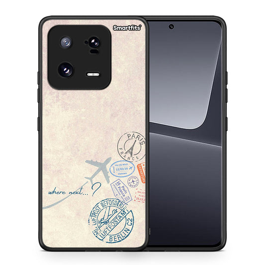 Θήκη Xiaomi 13 Pro Where Next από τη Smartfits με σχέδιο στο πίσω μέρος και μαύρο περίβλημα | Xiaomi 13 Pro Where Next Case with Colorful Back and Black Bezels