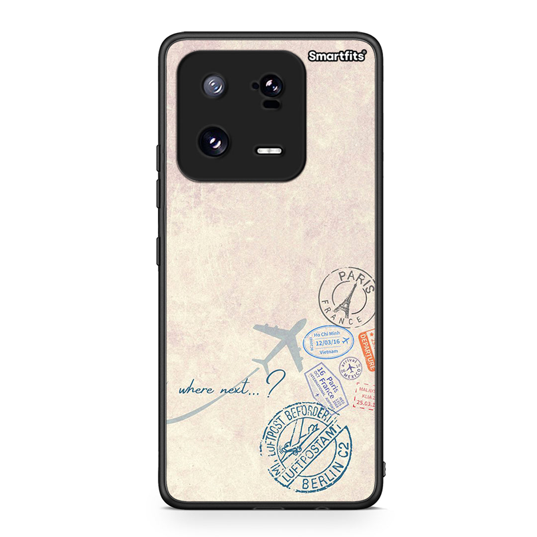 Θήκη Xiaomi 13 Pro Where Next από τη Smartfits με σχέδιο στο πίσω μέρος και μαύρο περίβλημα | Xiaomi 13 Pro Where Next Case with Colorful Back and Black Bezels