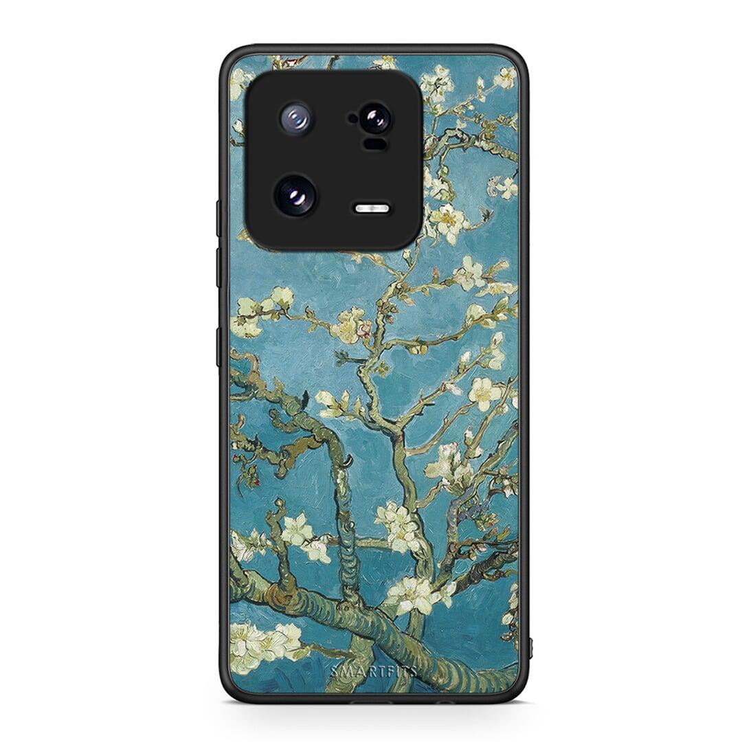 Θήκη Xiaomi 13 White Blossoms από τη Smartfits με σχέδιο στο πίσω μέρος και μαύρο περίβλημα | Xiaomi 13 White Blossoms Case with Colorful Back and Black Bezels