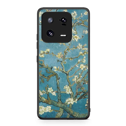 Θήκη Xiaomi 13 Pro White Blossoms από τη Smartfits με σχέδιο στο πίσω μέρος και μαύρο περίβλημα | Xiaomi 13 Pro White Blossoms Case with Colorful Back and Black Bezels