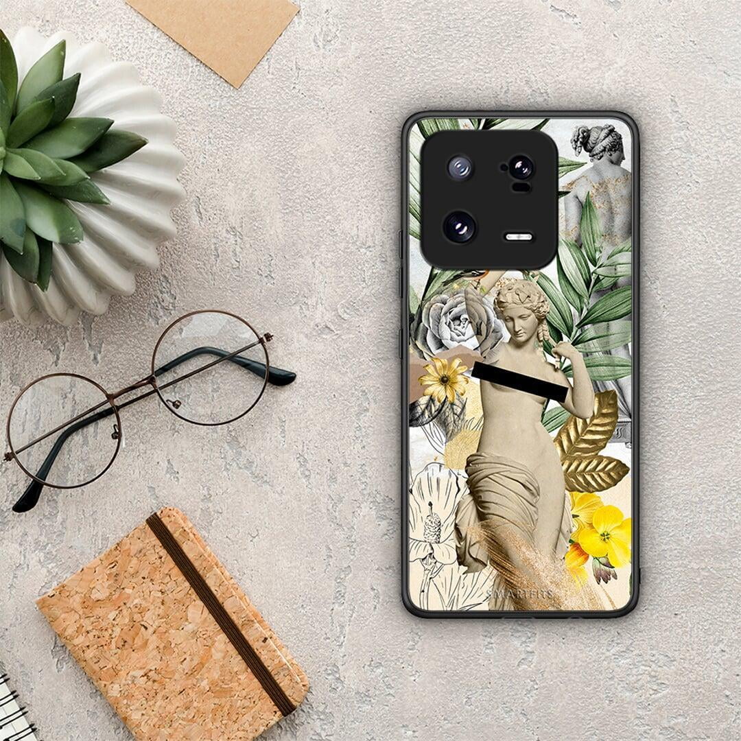 Θήκη Xiaomi 13 Pro Woman Statue από τη Smartfits με σχέδιο στο πίσω μέρος και μαύρο περίβλημα | Xiaomi 13 Pro Woman Statue Case with Colorful Back and Black Bezels