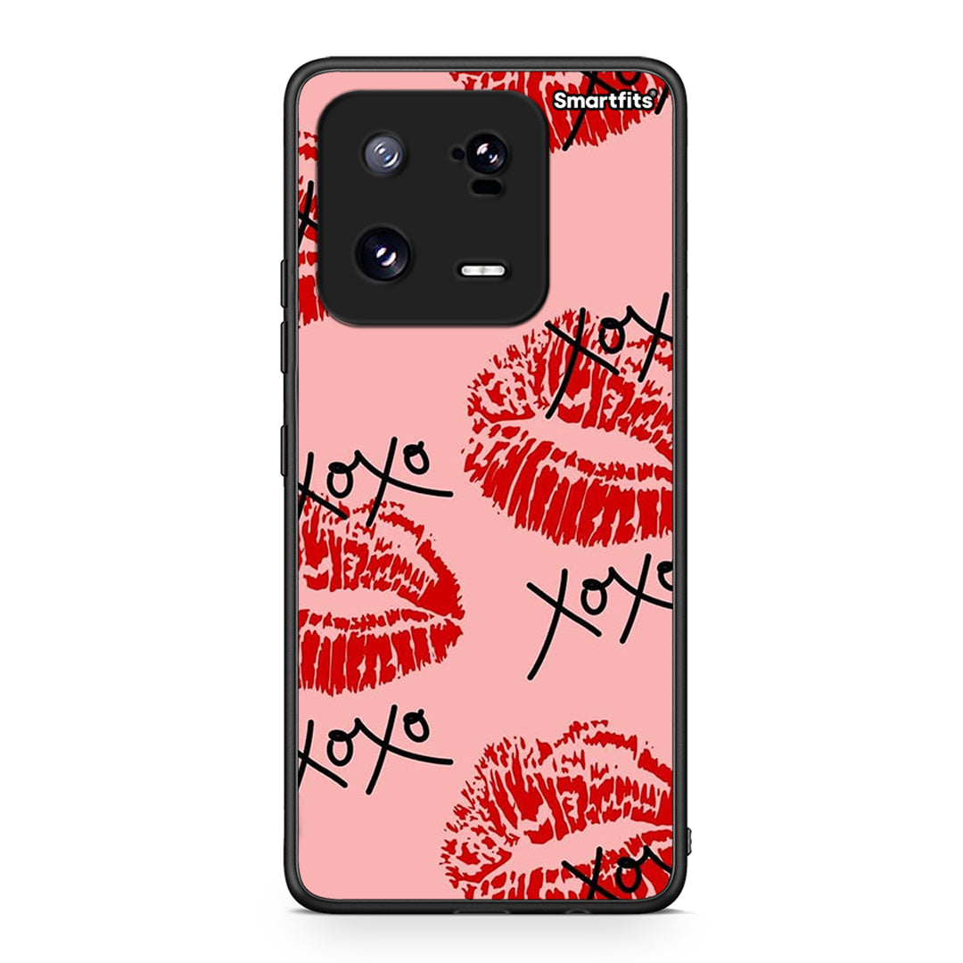 Θήκη Xiaomi 13 XOXO Lips από τη Smartfits με σχέδιο στο πίσω μέρος και μαύρο περίβλημα | Xiaomi 13 XOXO Lips Case with Colorful Back and Black Bezels