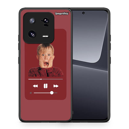 Θήκη Xiaomi 13 Xmas Alone Music από τη Smartfits με σχέδιο στο πίσω μέρος και μαύρο περίβλημα | Xiaomi 13 Xmas Alone Music Case with Colorful Back and Black Bezels