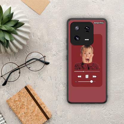 Θήκη Xiaomi 13 Xmas Alone Music από τη Smartfits με σχέδιο στο πίσω μέρος και μαύρο περίβλημα | Xiaomi 13 Xmas Alone Music Case with Colorful Back and Black Bezels