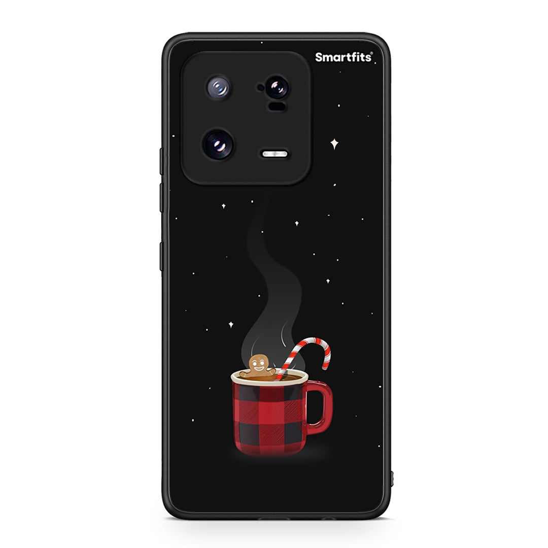 Θήκη Xiaomi 13 Xmas Bathing από τη Smartfits με σχέδιο στο πίσω μέρος και μαύρο περίβλημα | Xiaomi 13 Xmas Bathing Case with Colorful Back and Black Bezels