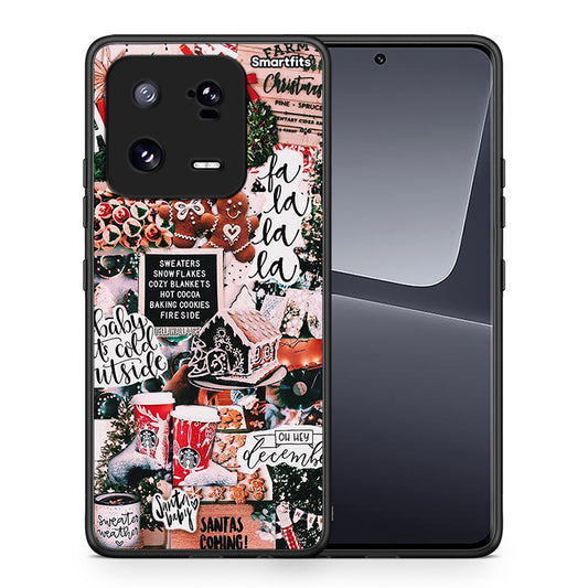 Θήκη Xiaomi 13 Pro Xmas Habbits από τη Smartfits με σχέδιο στο πίσω μέρος και μαύρο περίβλημα | Xiaomi 13 Pro Xmas Habbits Case with Colorful Back and Black Bezels