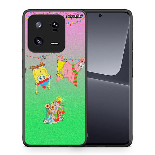 Θήκη Xiaomi 13 Pro Xmas Lights από τη Smartfits με σχέδιο στο πίσω μέρος και μαύρο περίβλημα | Xiaomi 13 Pro Xmas Lights Case with Colorful Back and Black Bezels