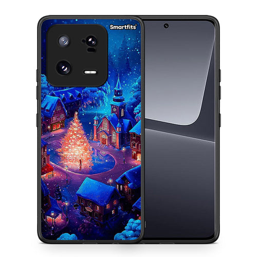 Θήκη Xiaomi 13 Pro Xmas Village από τη Smartfits με σχέδιο στο πίσω μέρος και μαύρο περίβλημα | Xiaomi 13 Pro Xmas Village Case with Colorful Back and Black Bezels