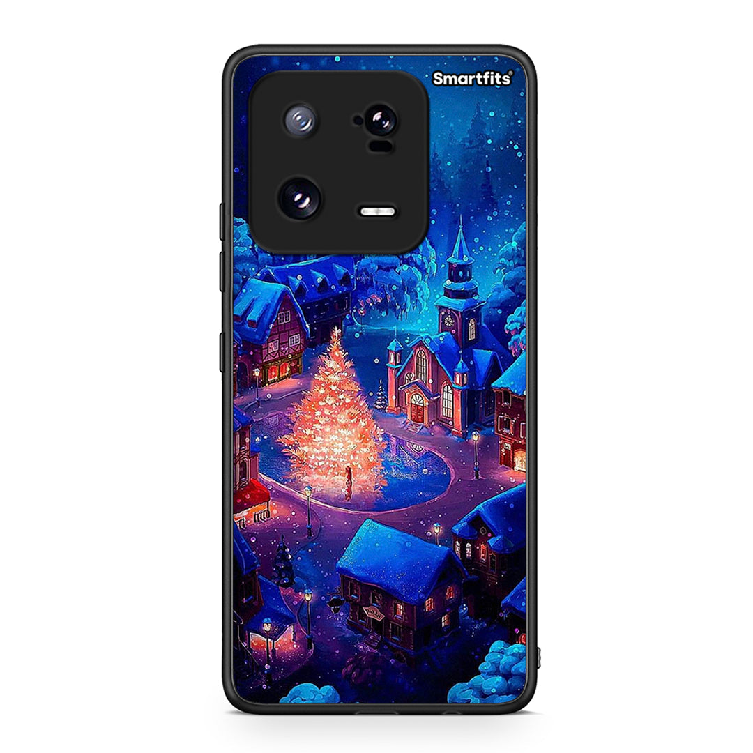 Θήκη Xiaomi 13 Pro Xmas Village από τη Smartfits με σχέδιο στο πίσω μέρος και μαύρο περίβλημα | Xiaomi 13 Pro Xmas Village Case with Colorful Back and Black Bezels