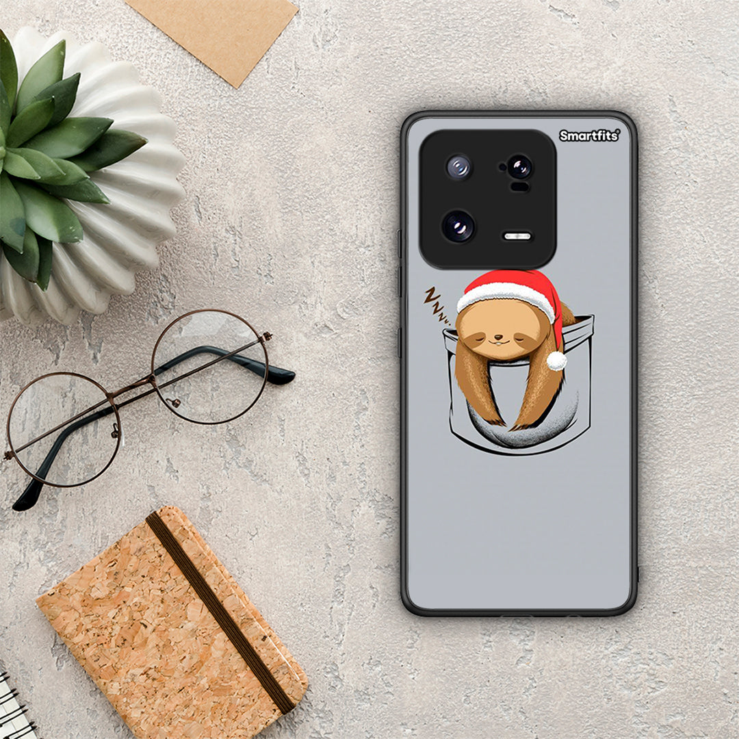 Θήκη Xiaomi 13 Xmas Zzzz από τη Smartfits με σχέδιο στο πίσω μέρος και μαύρο περίβλημα | Xiaomi 13 Xmas Zzzz Case with Colorful Back and Black Bezels