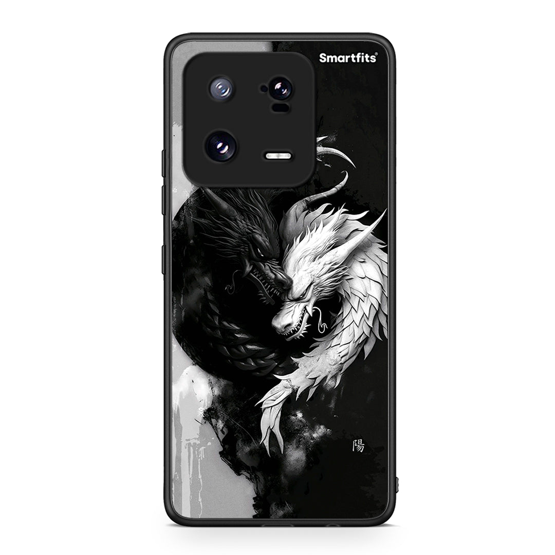 Θήκη Xiaomi 13 Pro Yin Yang από τη Smartfits με σχέδιο στο πίσω μέρος και μαύρο περίβλημα | Xiaomi 13 Pro Yin Yang Case with Colorful Back and Black Bezels