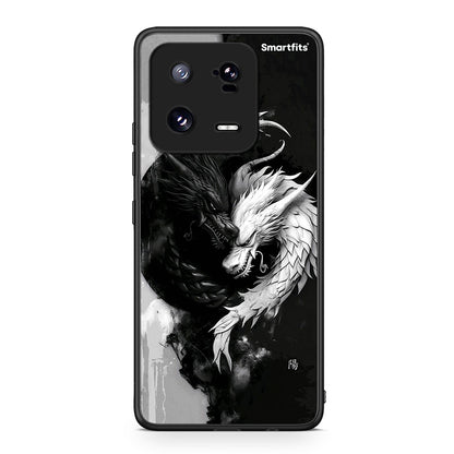 Θήκη Xiaomi 13 Pro Yin Yang από τη Smartfits με σχέδιο στο πίσω μέρος και μαύρο περίβλημα | Xiaomi 13 Pro Yin Yang Case with Colorful Back and Black Bezels