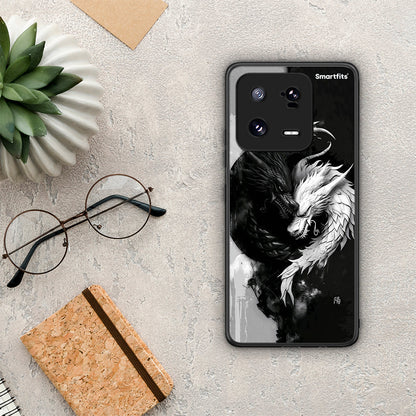 Θήκη Xiaomi 13 Pro Yin Yang από τη Smartfits με σχέδιο στο πίσω μέρος και μαύρο περίβλημα | Xiaomi 13 Pro Yin Yang Case with Colorful Back and Black Bezels