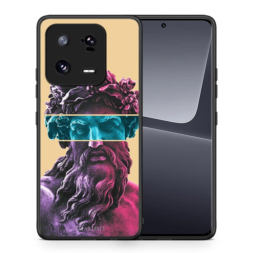 Θήκη Xiaomi 13 Pro Zeus Art από τη Smartfits με σχέδιο στο πίσω μέρος και μαύρο περίβλημα | Xiaomi 13 Pro Zeus Art Case with Colorful Back and Black Bezels