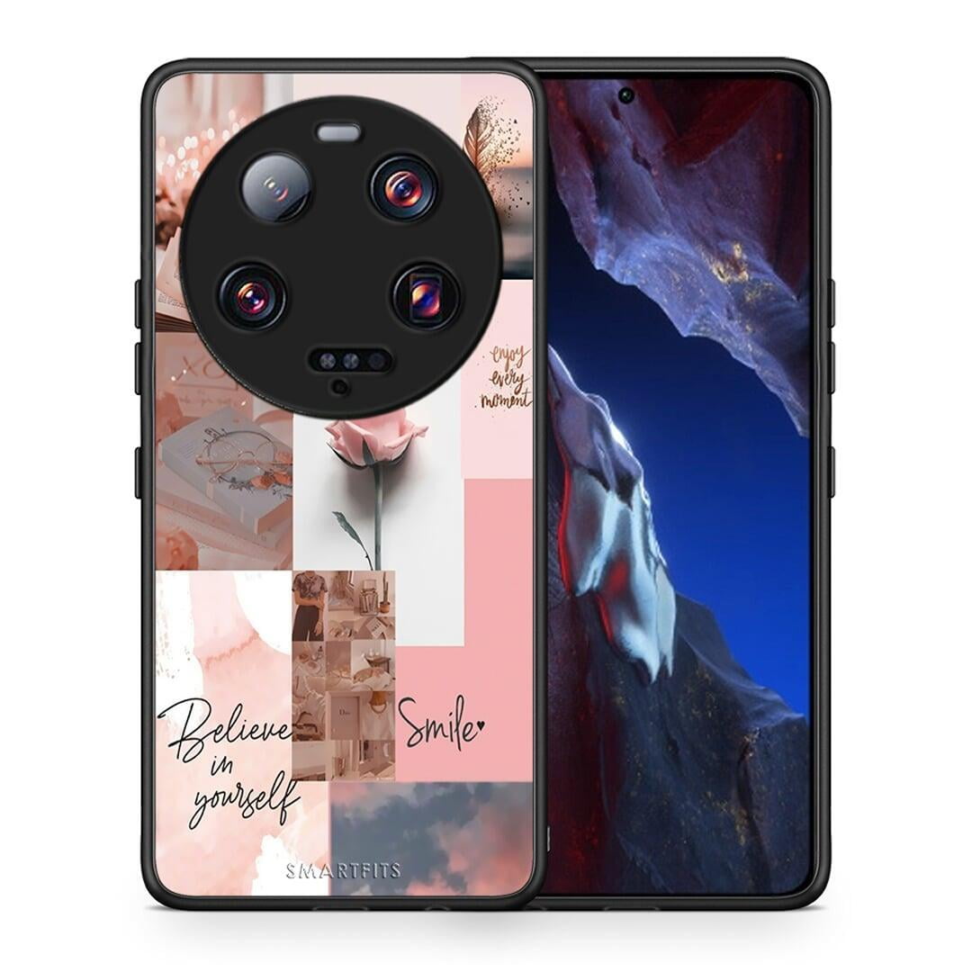 Θήκη Xiaomi 13 Ultra Aesthetic Collage από τη Smartfits με σχέδιο στο πίσω μέρος και μαύρο περίβλημα | Xiaomi 13 Ultra Aesthetic Collage Case with Colorful Back and Black Bezels