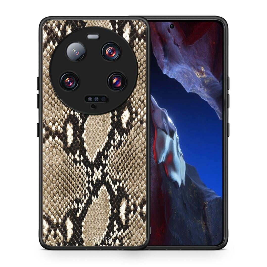 Θήκη Xiaomi 13 Ultra Animal Fashion Snake από τη Smartfits με σχέδιο στο πίσω μέρος και μαύρο περίβλημα | Xiaomi 13 Ultra Animal Fashion Snake Case with Colorful Back and Black Bezels