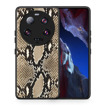 Θήκη Xiaomi 13 Ultra Animal Fashion Snake από τη Smartfits με σχέδιο στο πίσω μέρος και μαύρο περίβλημα | Xiaomi 13 Ultra Animal Fashion Snake Case with Colorful Back and Black Bezels