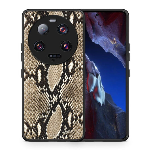 Θήκη Xiaomi 13 Ultra Animal Fashion Snake από τη Smartfits με σχέδιο στο πίσω μέρος και μαύρο περίβλημα | Xiaomi 13 Ultra Animal Fashion Snake Case with Colorful Back and Black Bezels