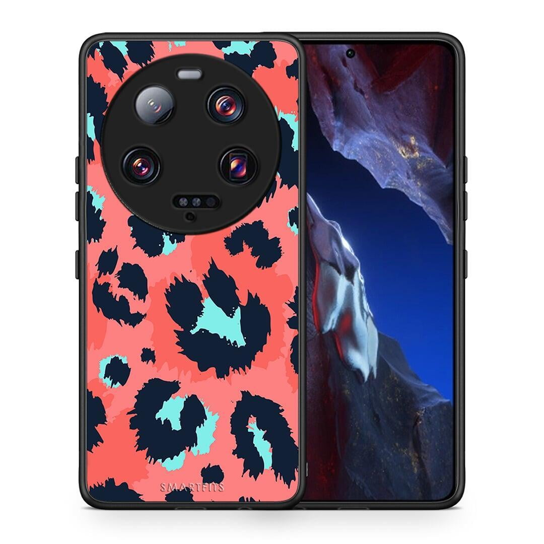 Θήκη Xiaomi 13 Ultra Animal Pink Leopard από τη Smartfits με σχέδιο στο πίσω μέρος και μαύρο περίβλημα | Xiaomi 13 Ultra Animal Pink Leopard Case with Colorful Back and Black Bezels