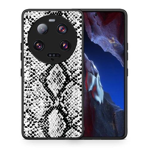 Θήκη Xiaomi 13 Ultra Animal White Snake από τη Smartfits με σχέδιο στο πίσω μέρος και μαύρο περίβλημα | Xiaomi 13 Ultra Animal White Snake Case with Colorful Back and Black Bezels