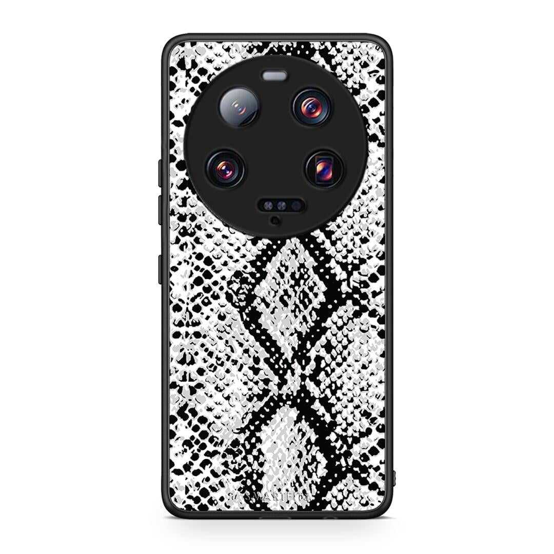 Θήκη Xiaomi 13 Ultra Animal White Snake από τη Smartfits με σχέδιο στο πίσω μέρος και μαύρο περίβλημα | Xiaomi 13 Ultra Animal White Snake Case with Colorful Back and Black Bezels